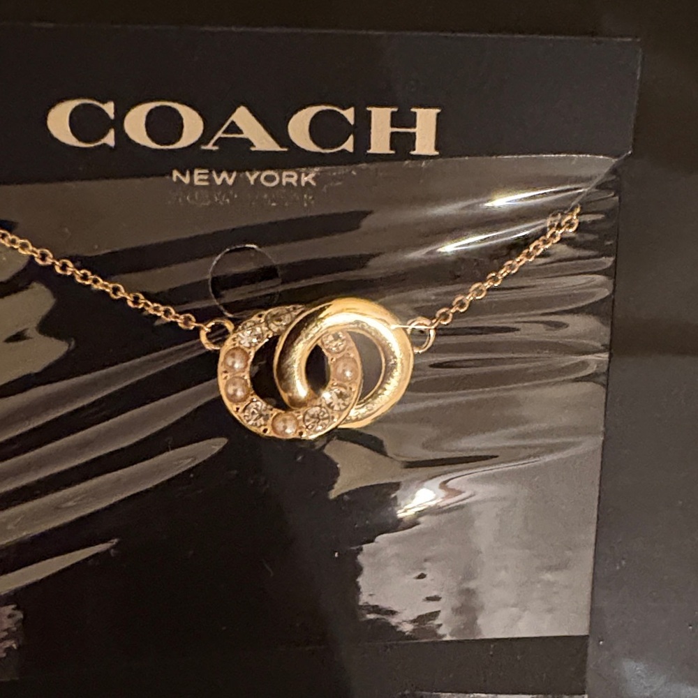 Coach Gold and Silver Pendant Necklace 16 inches long - Picture 3 of 3